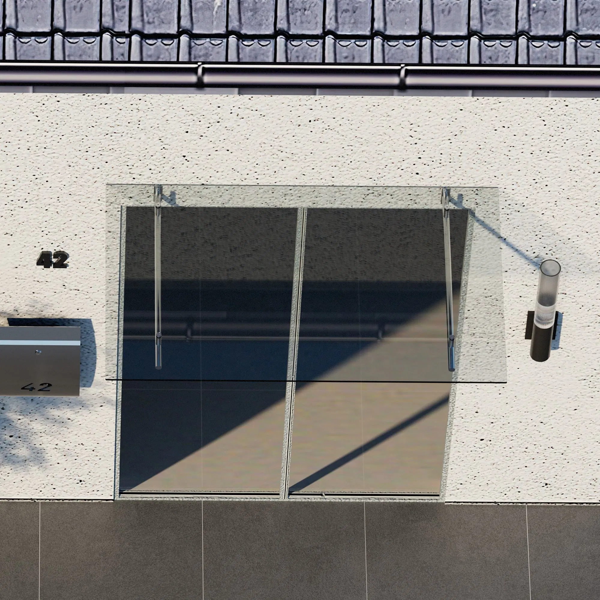 304 Stainless Steel Glass Canopy Awnings Door Canopy