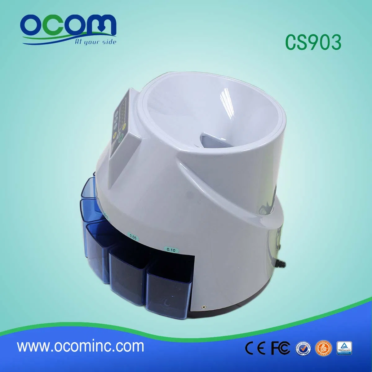 Coin Sorter Counter Machine with 8 Adjustable Holeders CS903