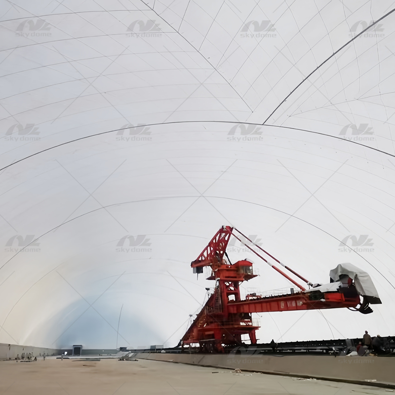 PVDF Inflatable Membrane Building Industry Coal Storage Dome