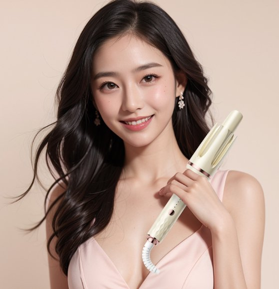 32mm Automatic Curling Wand, Easy-to-Use, Ionic, Hair-Friendly, Large Wave Automatic Curler