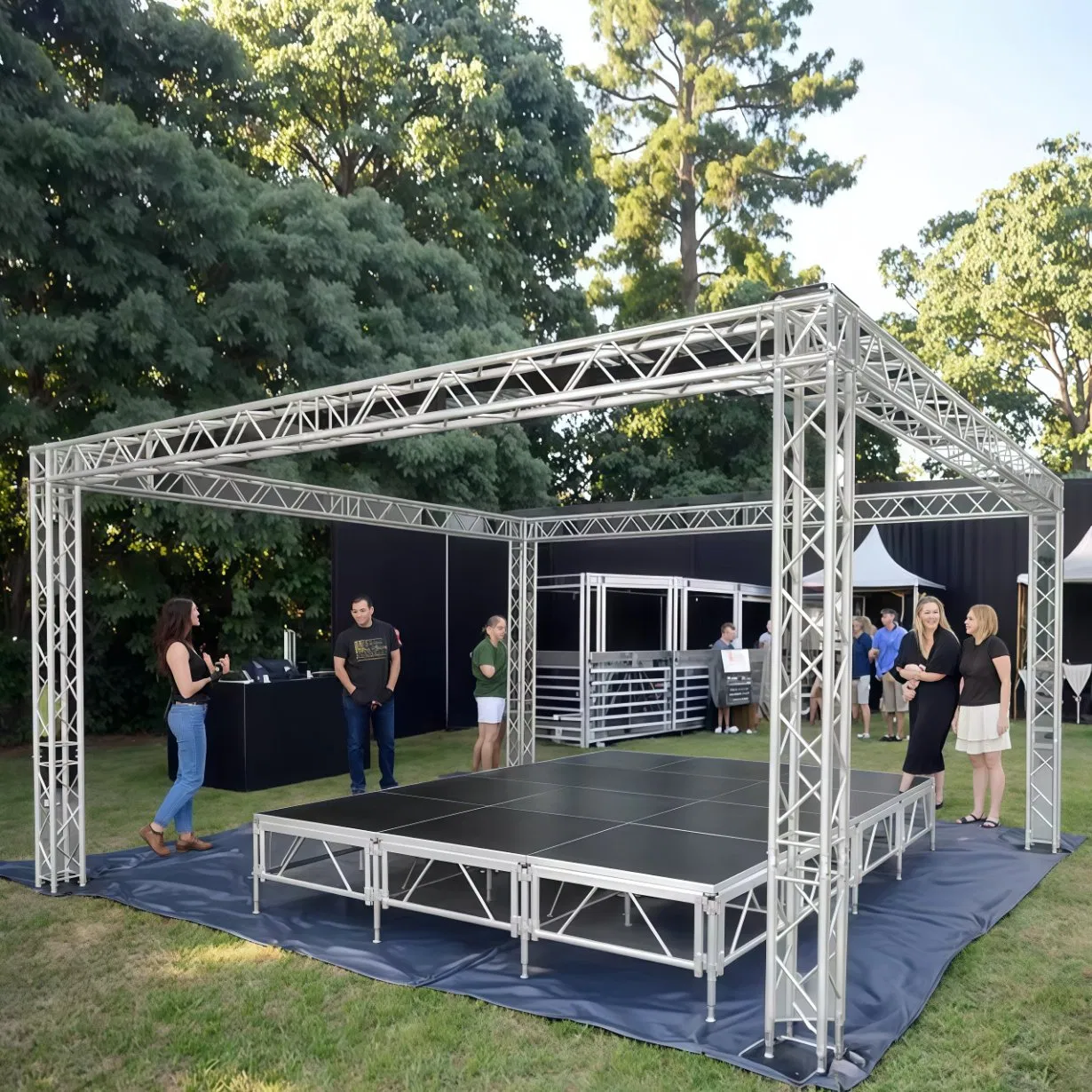 Mobile Stage Platform with Integrated Sound Support