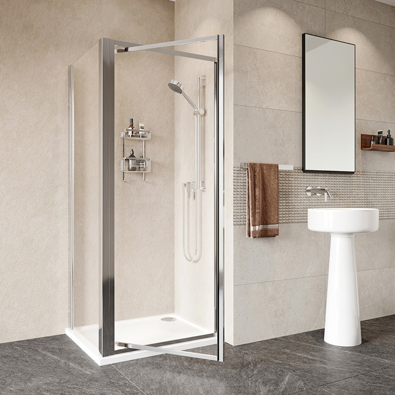 Shower Enclosure Tempered Glass Hot Selling Pivot Door Opening