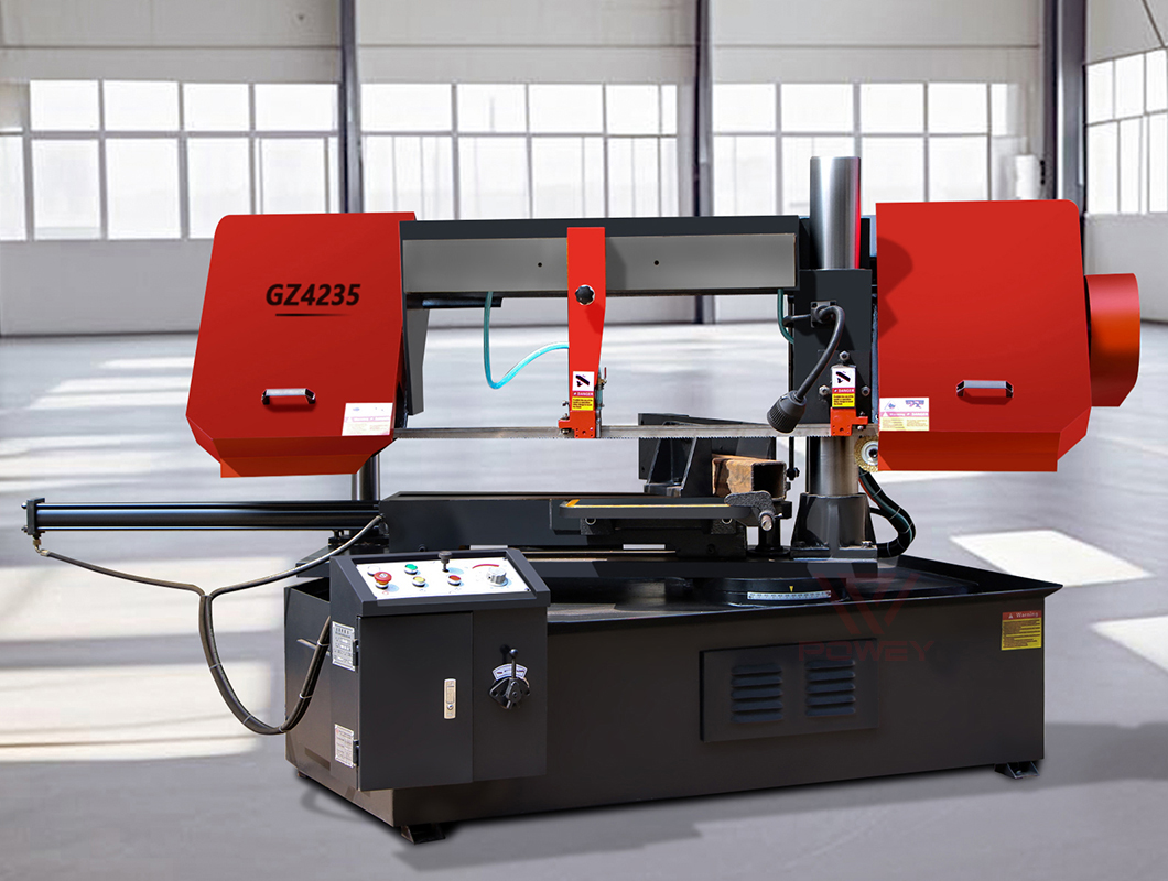 Станок ленточнопильный горизонтальный угловой резки 45° по металлу GZ4235