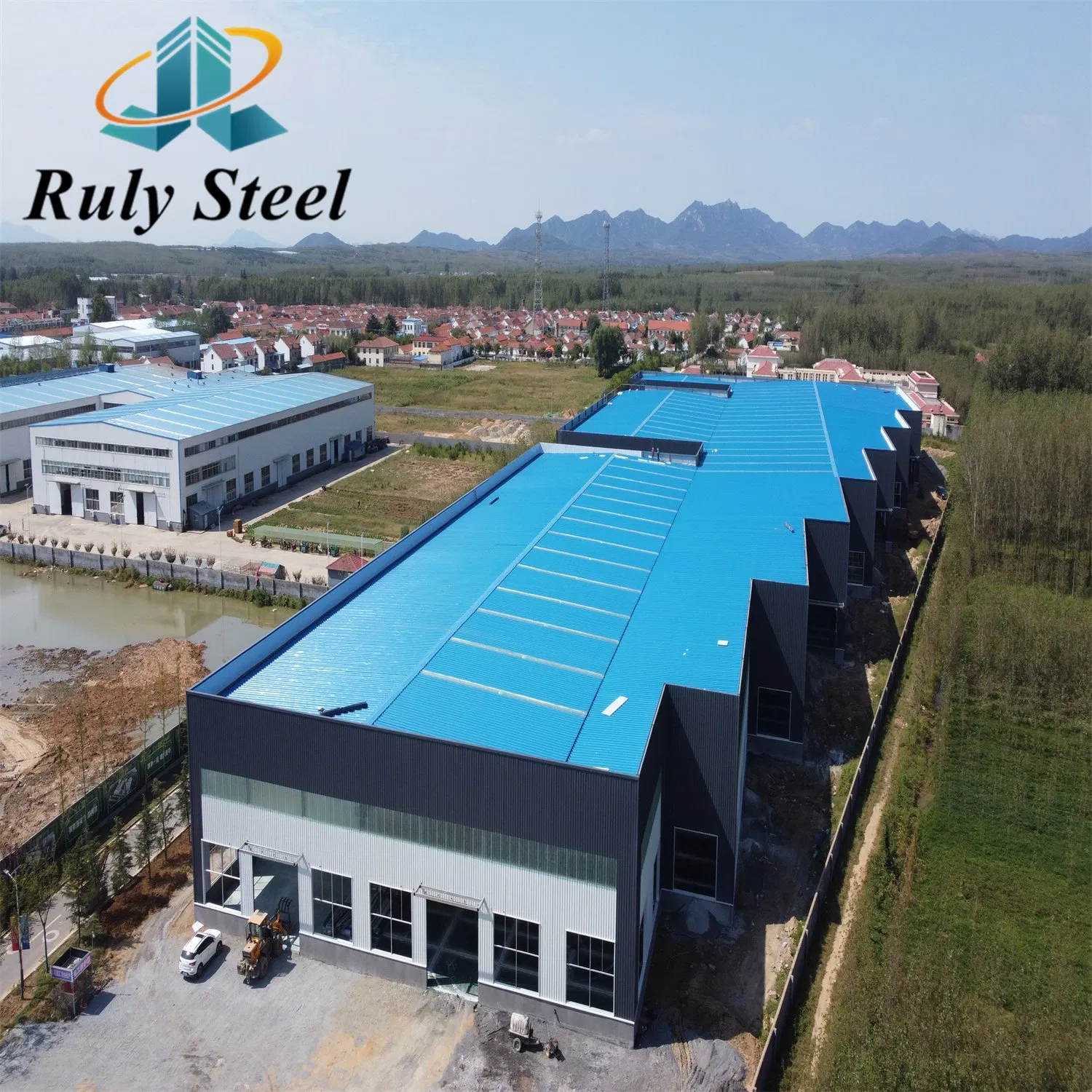 Prefabricated Industry Corrugated Metal Roofing Heavy Light Structural Steel Frame Building Warehouse