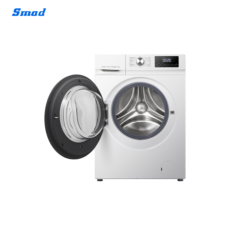 Smad 9kg High Quality Smart Titanium Crystal Grey Home Laundry Plastic Dry Cleaning Ront Loading Automatic Washing Machine Manufaturerer for Baby Clothes