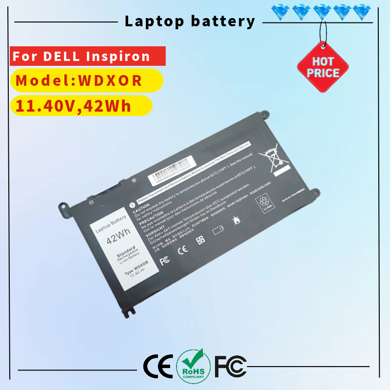 Replacement DELL Latitude 3480 3580 3189 3379 Inspiron 15 5565 5567 5568 5578 5579 7560 7570 7573 7579 7580 7569 5368 5378 5379 Wdxor Laptop Battery