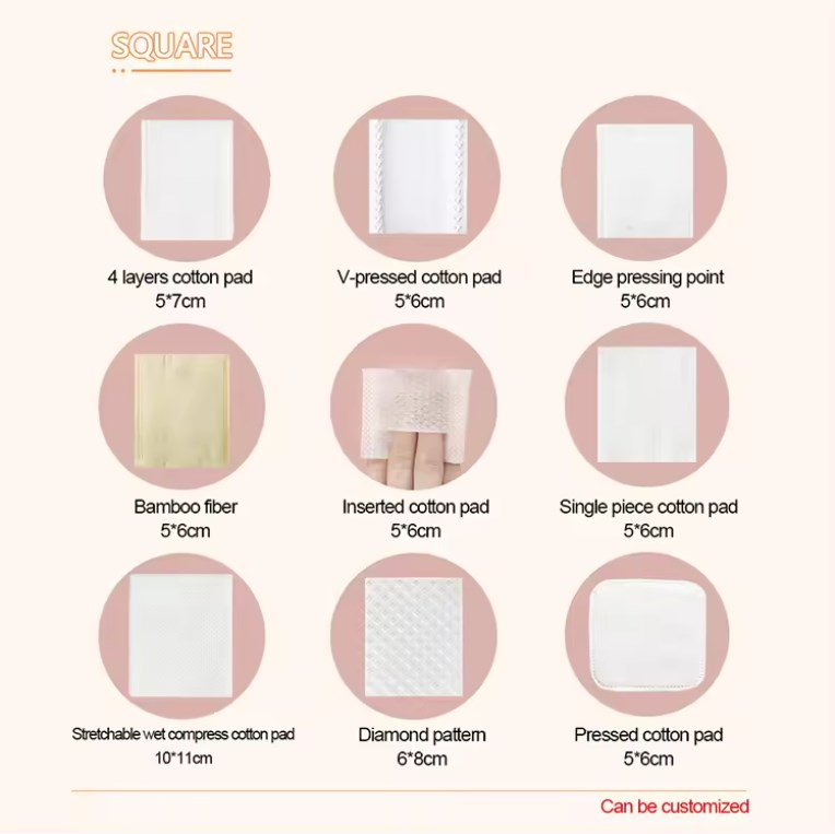 Domestic Facial Hygiene Cotton Skincare Pad Diamond Patterned Cotton