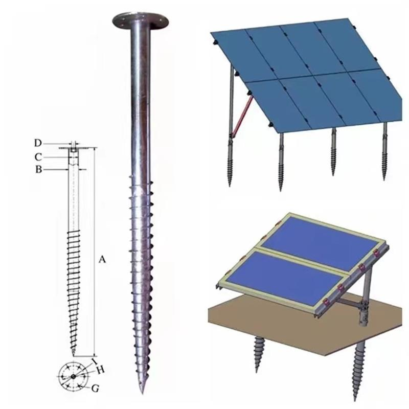 Винтовая грунтовая анкерная свая из оцинкованной стали