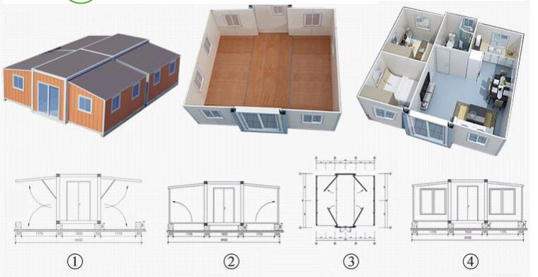 CE Approved Customized Tiny Modern Mobile/Transportable Modular Glass/Aluminium Prefab/Prefabricated Foldable/Expandable Container House Prefabricated House