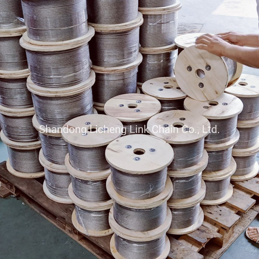 China Manufacturer Top Quality Stainless Steel 304 7*19 Wire Rope