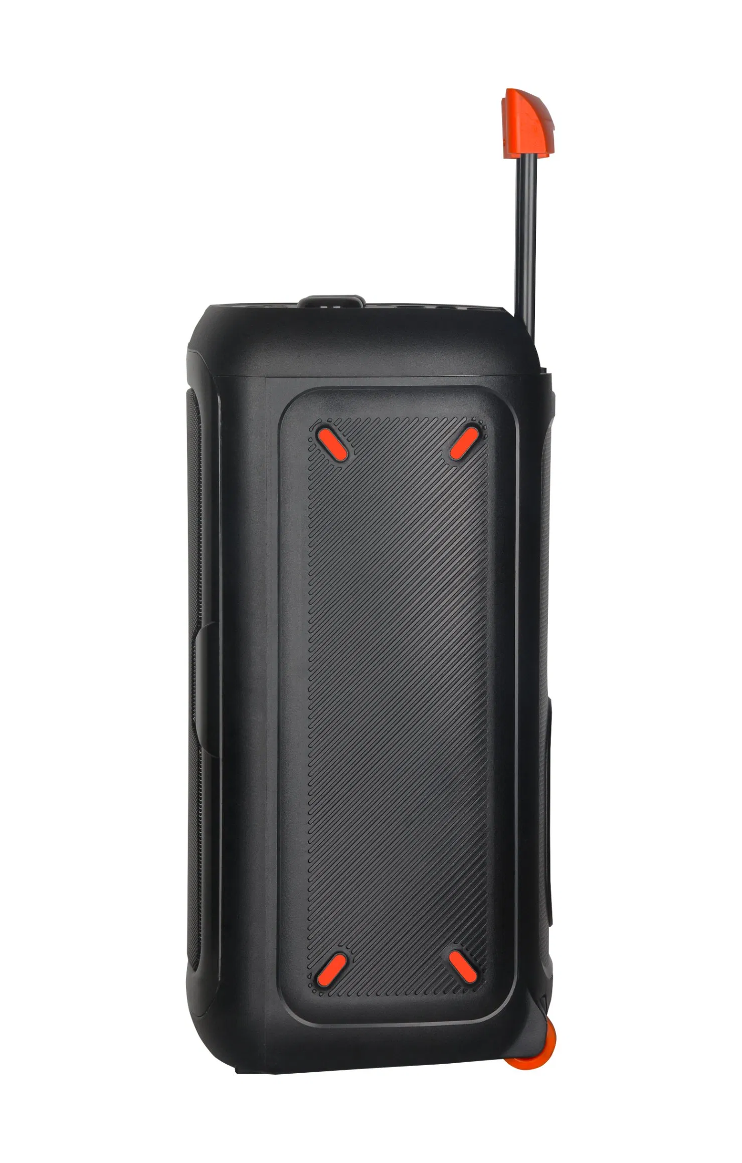 Double 8 Inch Rechargeable Portable Bluetooth Active Speaker Trolley Colorful LED Lights