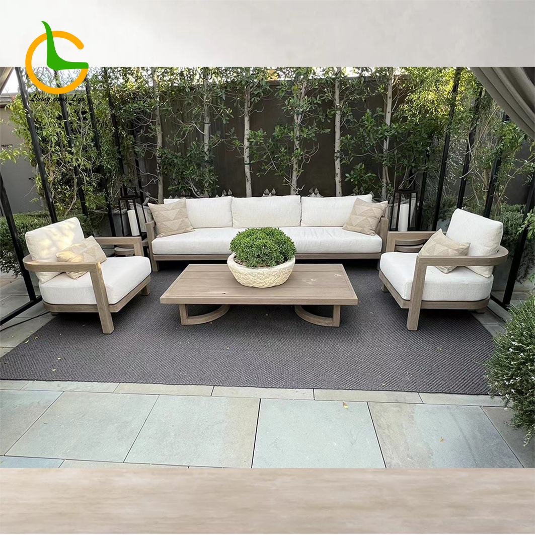 Диван садовый массив тика с подушками патио