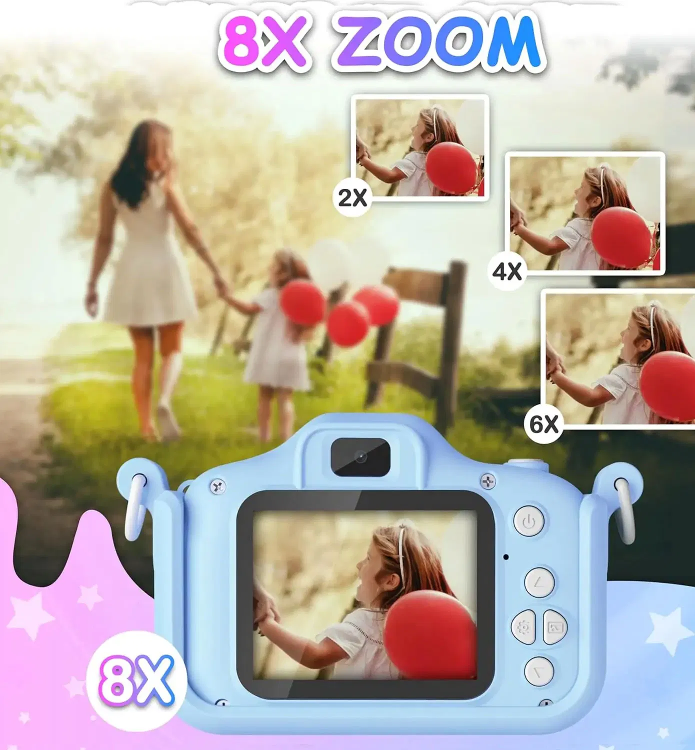 Christmas Birthday Gift for Boy Girls Kids Camera Toys for Children 3 to 6 HD Video Dual Lens Selfie Camera Great