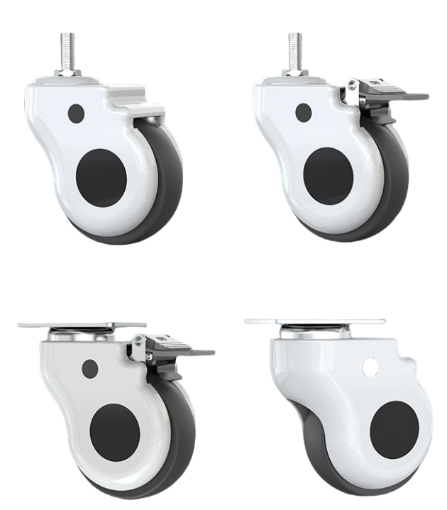 5-Inch Hospital Equipment Rubber Casters, Silent Casters, Medical-Grade Casters, Nursing Bed Casters/Medical Bed Accessories
