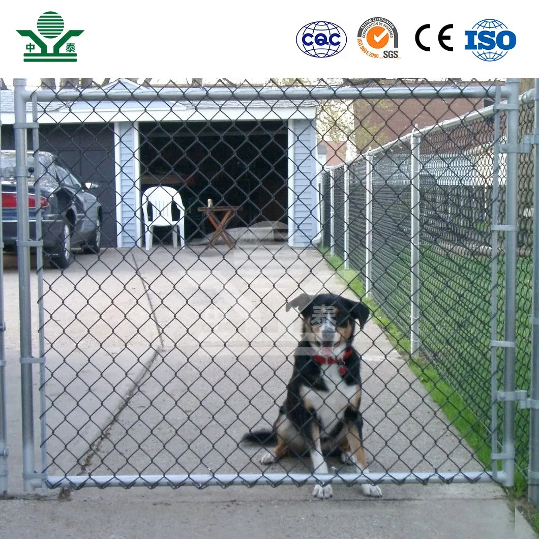 Zhongtai 4 Foot Chain Link Fence China Wholesalers Black Plastic Stadium Chain Link Fence 3.8mm Diameter 10 Tall Stadium Chain Link Fence