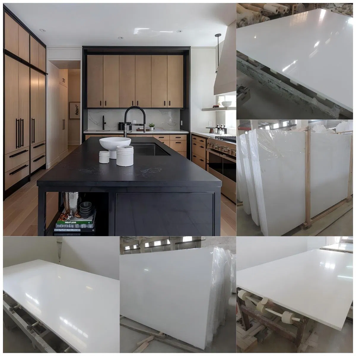 OEM Factory Corian China Supplier New Quartz Stone Solid Surface Quartz for Kitchen Countertop or Bar Counter High Quality Building Quartz Material Quartz