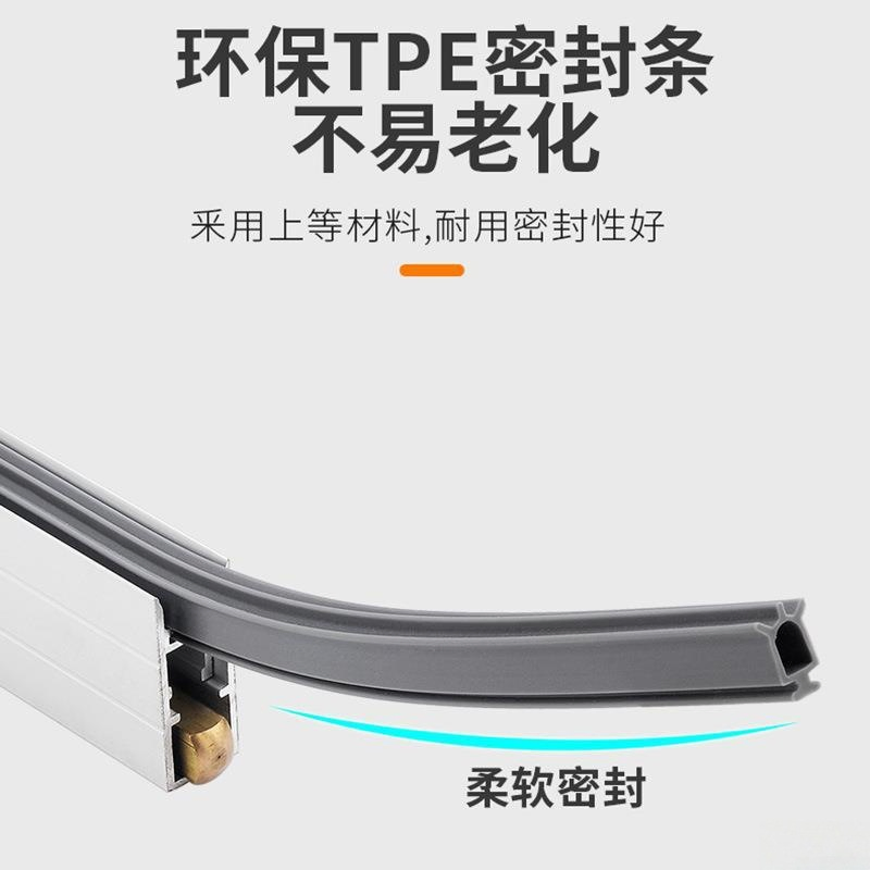 Aluminum Sealing Bar Weatherstripping No Groove Automatic Drop Down Door Bottom Seals Strip