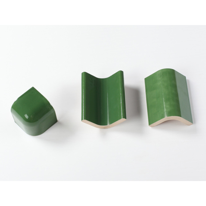 Kitchen Bathroom Wall Dark Green Color Decorative Waist Line Border Tile