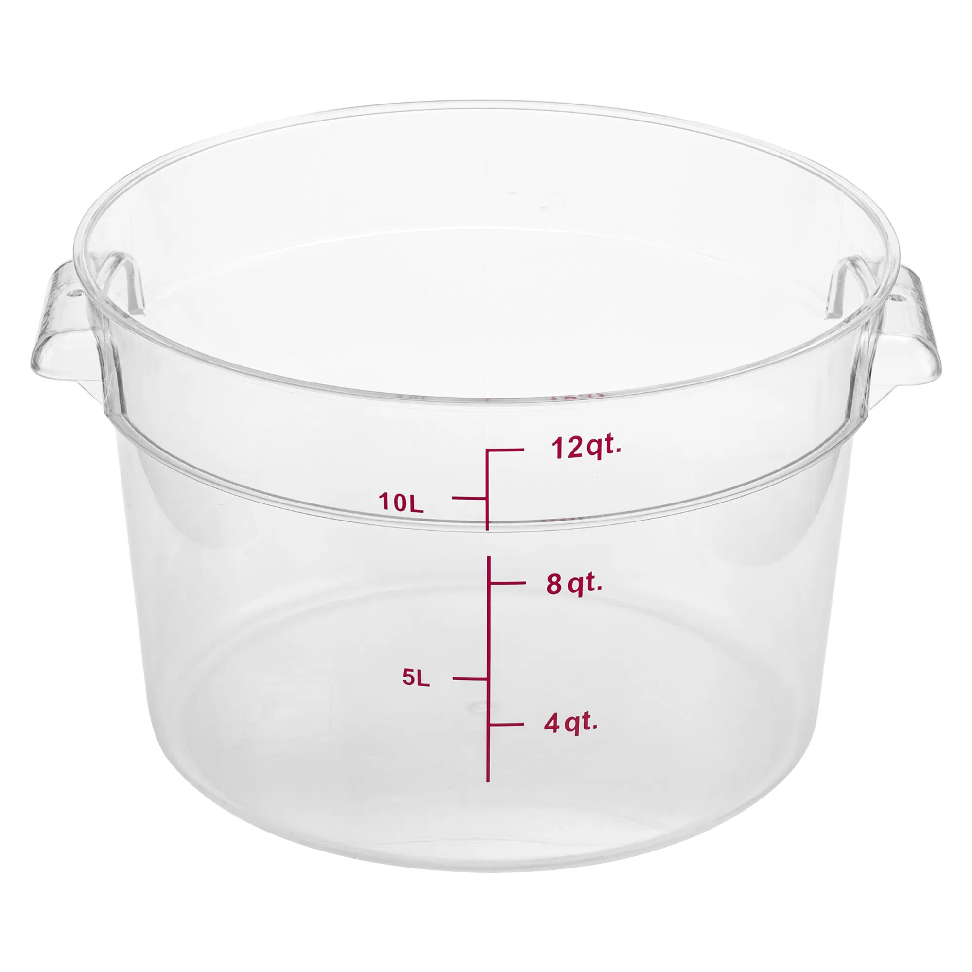 Clear Square Polycarbonate Food Storage Container with Scale Food Pan for Serving Food