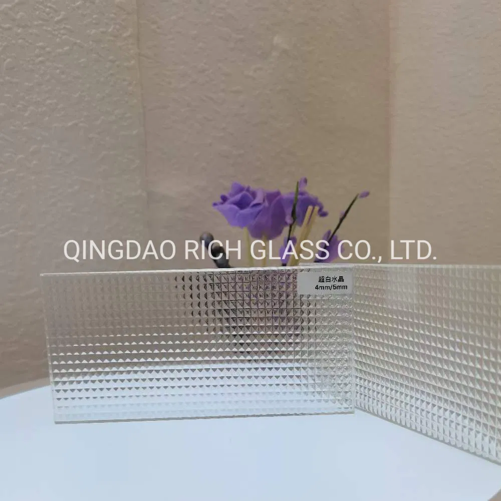 3mm-19mm Flat Low Iron Art Embossed Pattern Glass for Building