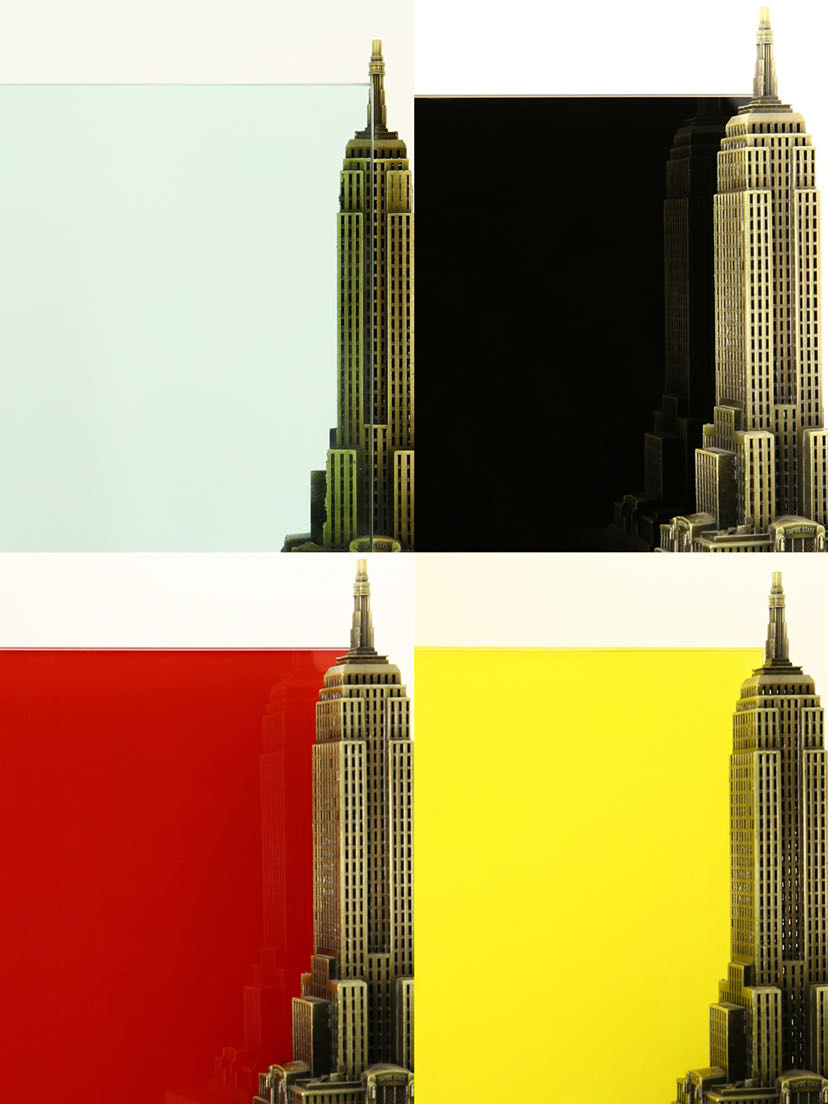 5mm Ultra White/Black/Red/Yellow/Blue Painted Glass for Decoration