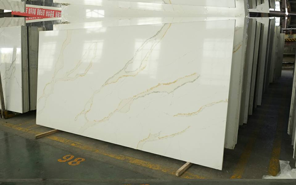 Quartz Stone Countertop Slab in Custom Size and 100 Colors