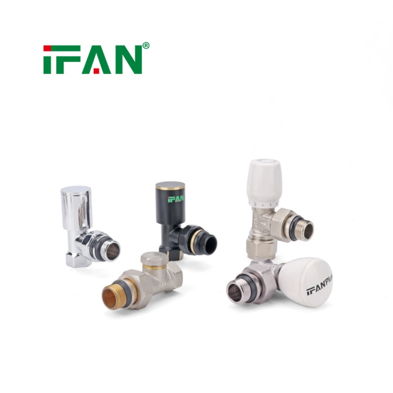 Ifan Good High Temperature Resistance Brass Smart Radiator Valves Home Used Hot Water Heating Angle Valve