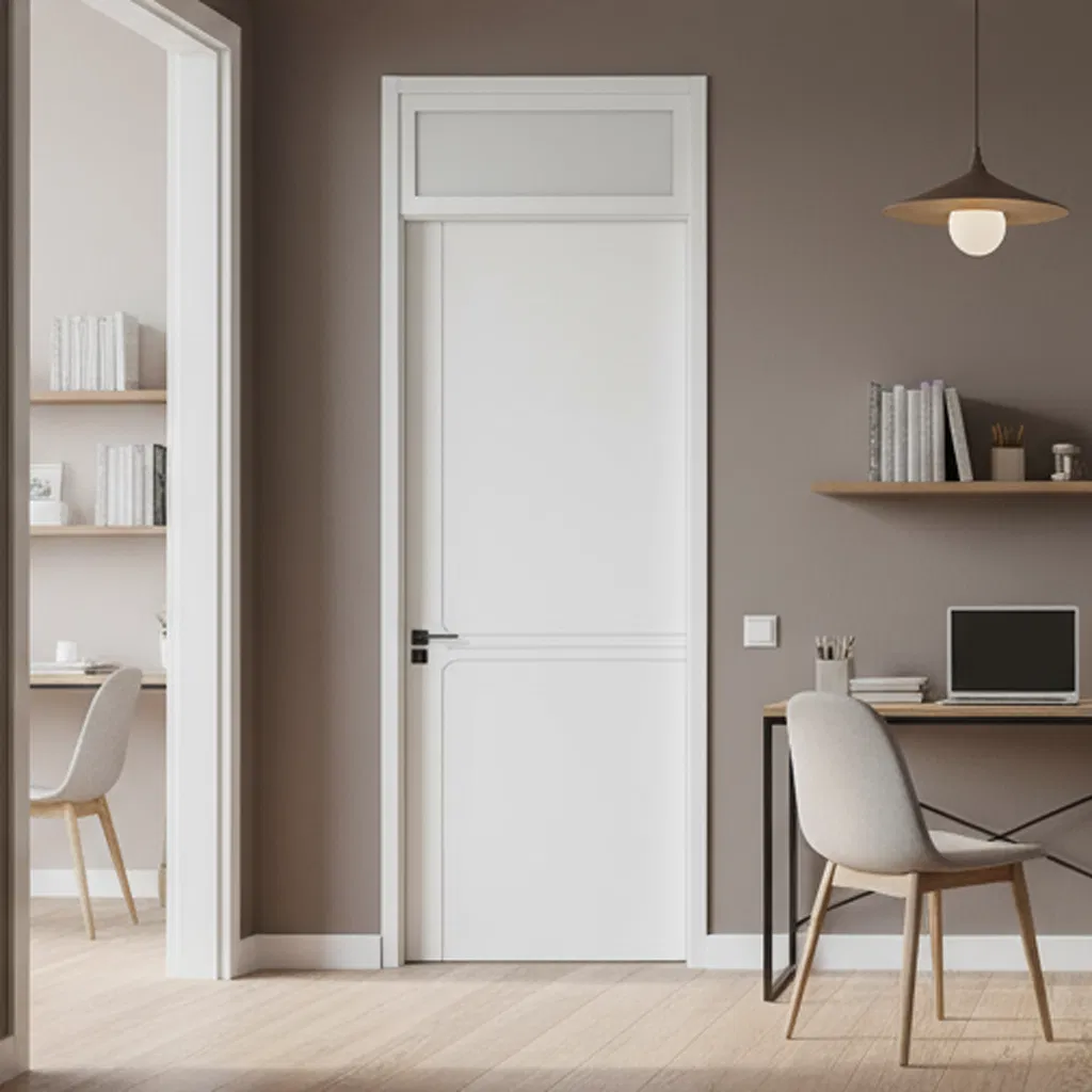 OEM Factory Majoys Customized Hotel Bathroom Insect Proof Interior WPC Door with Door Lintel