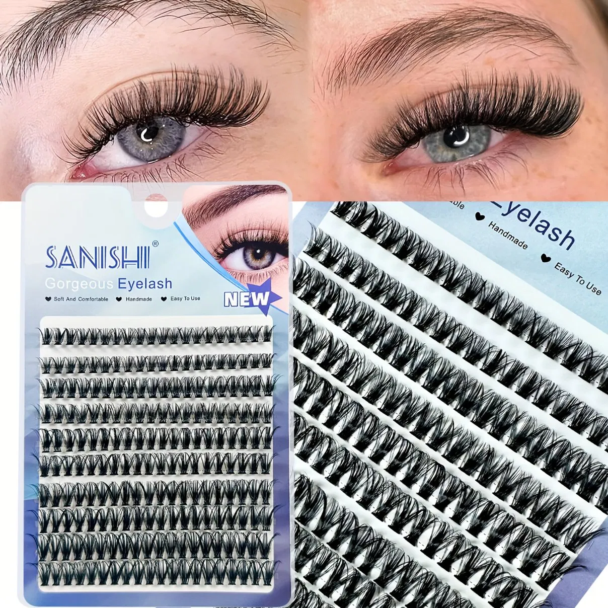 200PCS 30/40d Lashes, 8-16mm Mix D Curling Cluster Individual Lashes Extensions Soft and Natural False Eyelashes Individual DIY Eyelash Extension