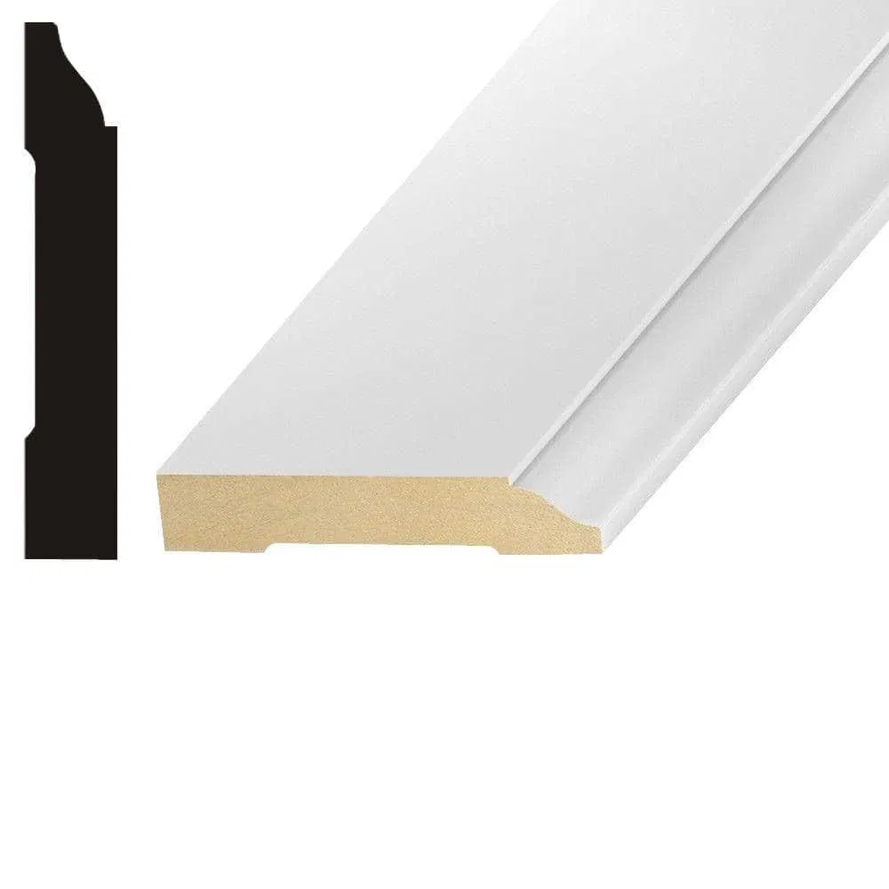 Solid Pine Wood Partition White Primer Baseboard for Home Decoration