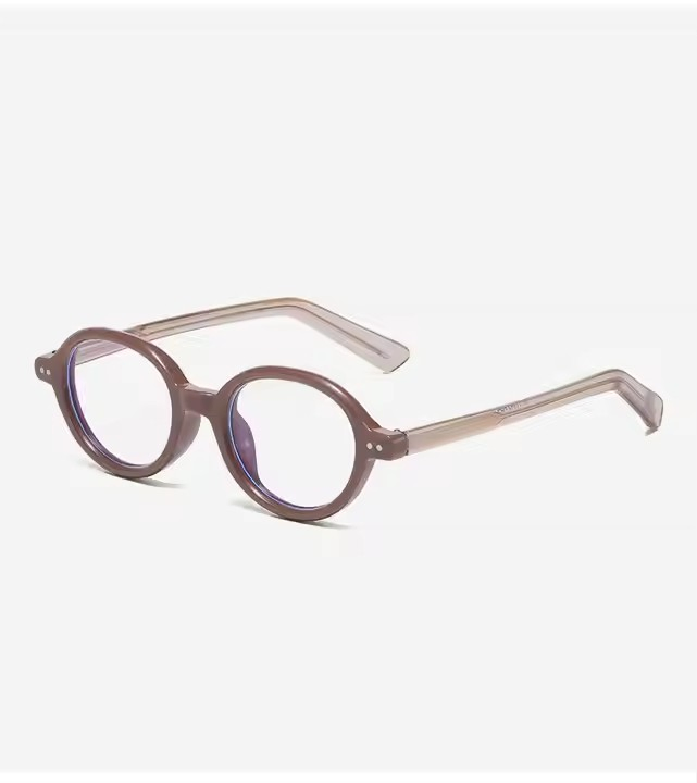 Vintage Oval Eyewear for Unisex Optical Eye Frames Reading Eyeglasses Cp Pin Temple Blocking Decoration Small Spectacles Tr 90