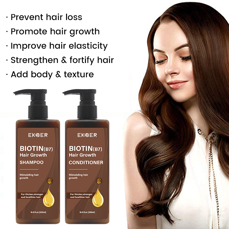 Private Label Organic Coconut Oil Hair Care Moroccan Argan Oil Biotin Hair Growth Shampoo Conditioner