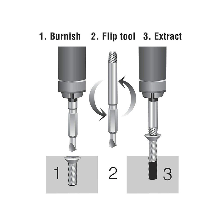 4PCS Speed out Damaged Broken Screw Extractor and Remover Set
