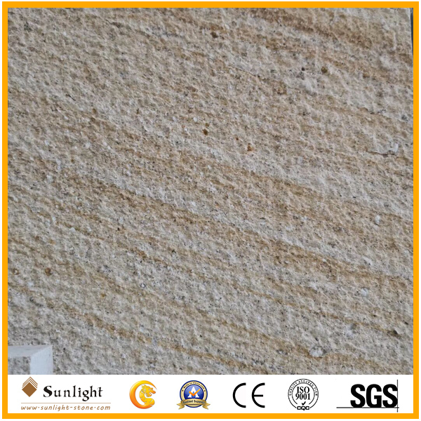Natural Yellow Sandstone Tile for External Wall Cladding, Flooring