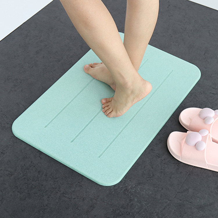 Shower Custom Non Slip Floor Absorbent Diatomaceous Earth Quick Dry Diatom Mud Bathroom Diatomite Bath Mat