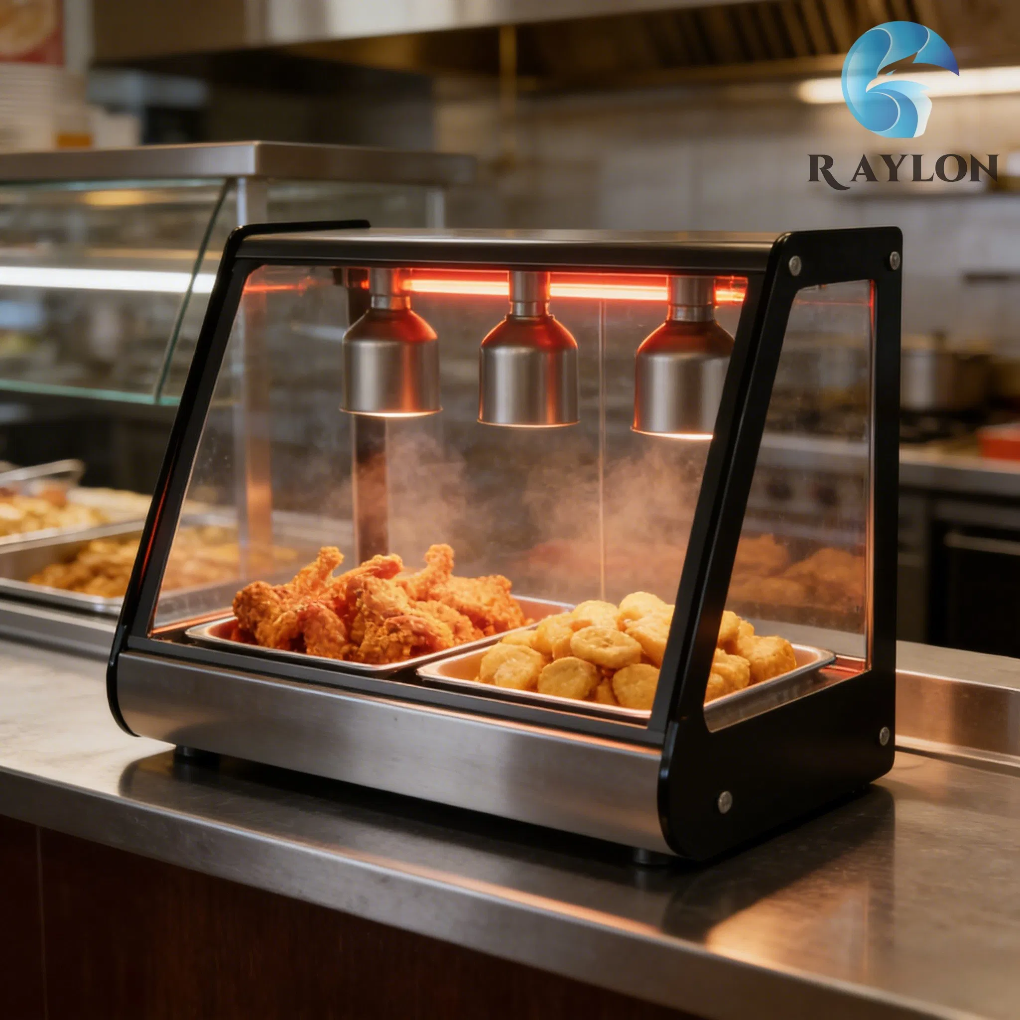 Stainless Steel Body Commercial Equipment Food Display Warmer for Snack Bar