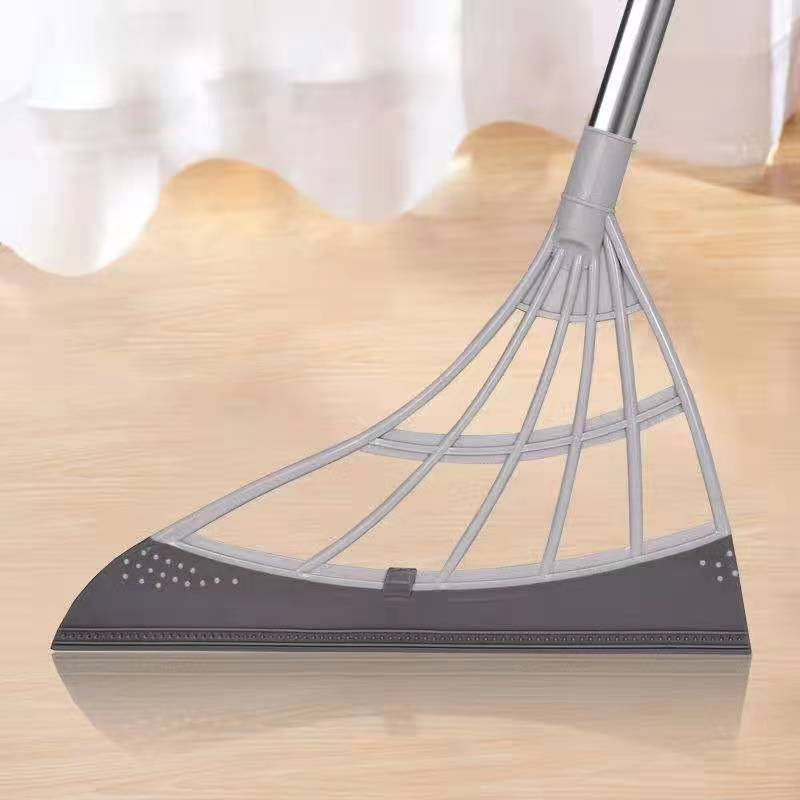 Silicone Mop Retractable Stainless Steel Handle Floor Cleaning Broom Floor Wiper Besom