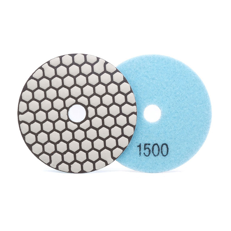 4 Inch Diamond Dry Polishing Pad 100mm Flexible Diamond Resin Grinding Pads for Granite Marble Stone Concrete Floor