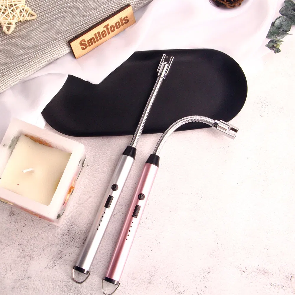 Electric Rechargeable Arc Candle Lighter USB Lighter with Upgraded LED Battery Display Safety Switch