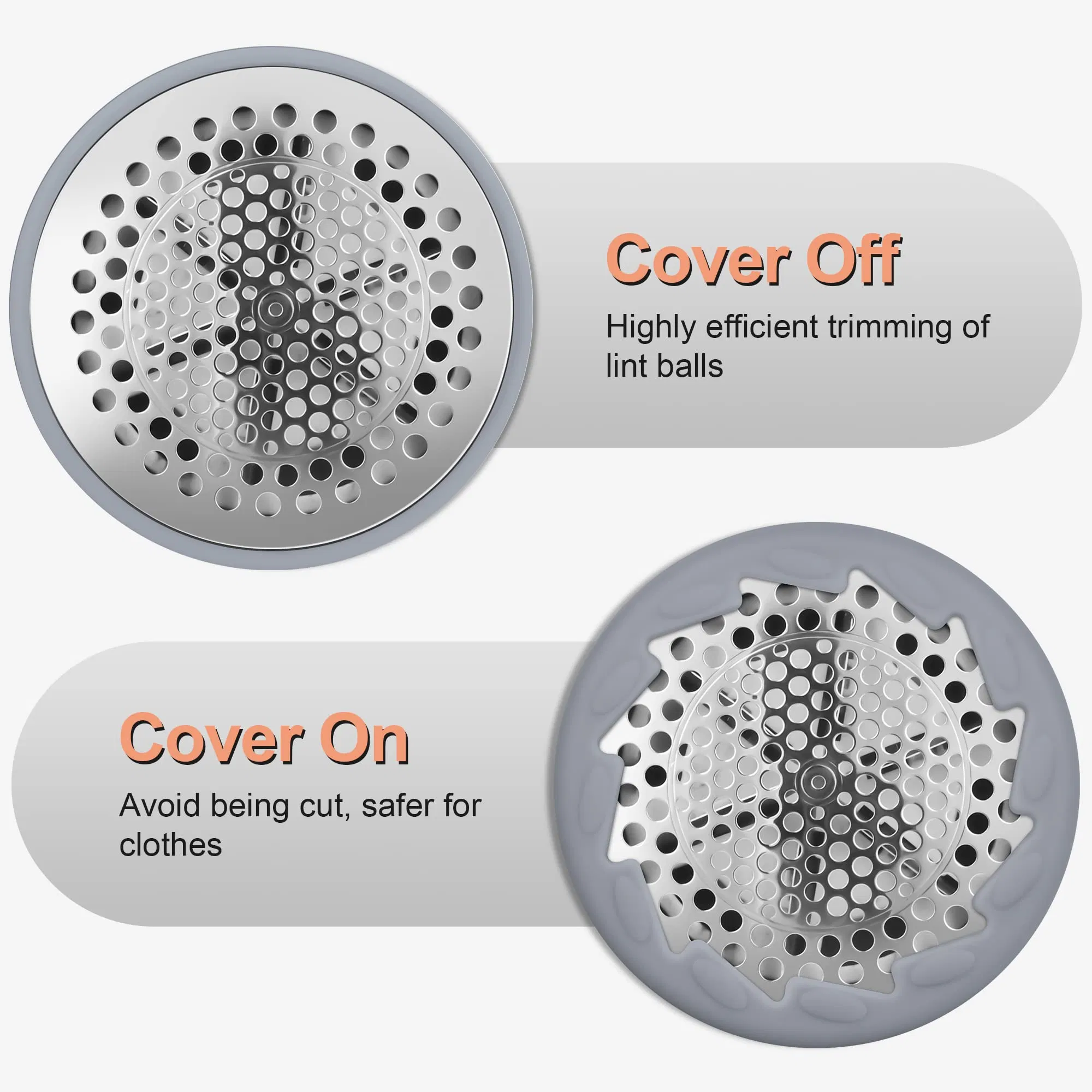 Extra 1-Mesh 3-Blades 2-Speeds Electric Fabric Shaver Rechargeable Clothes Lint Remover