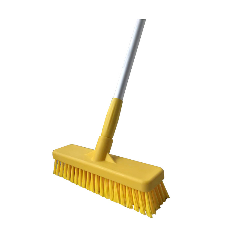 Floor Brush with Pole Food Workshop Cleaning Brush Multi-Color Partition Management Food Grade Floor Brush