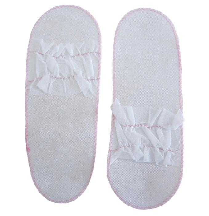 Cheaper Disposable Polyester Terry Towel EVA Sole Hotel Slippers
