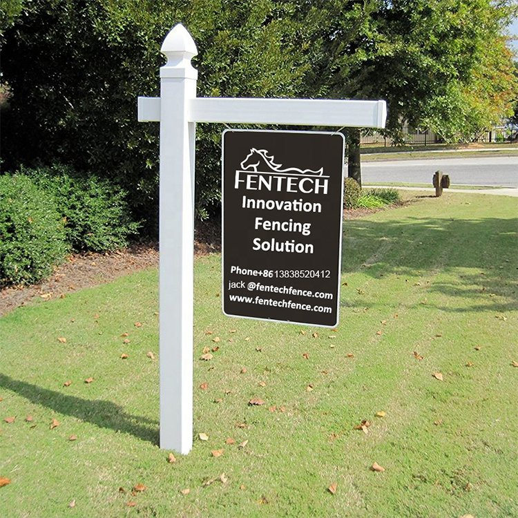 Fentech New Design Vinyl Real Estate Sign Post White