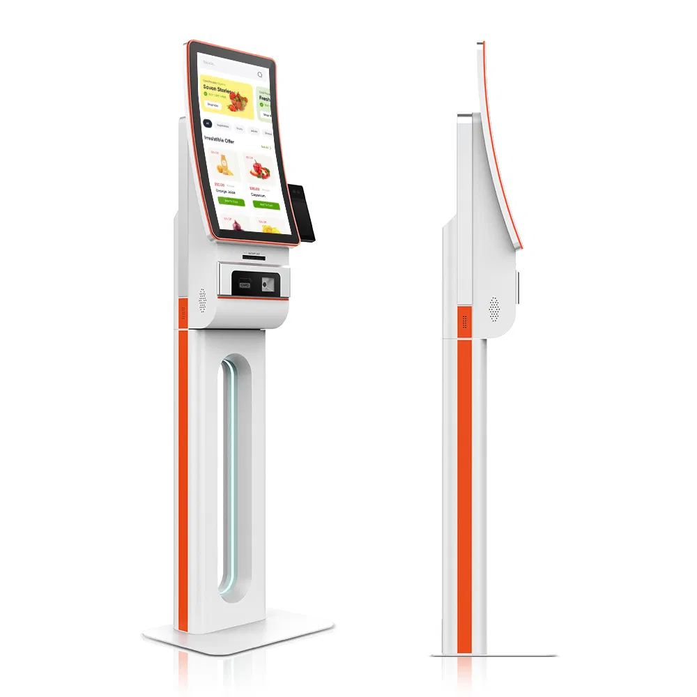 23.6-Inch Curved Touch Screen Self-Ordering Machine Factory Direct All-in-One Indoor Self-Payment Terminal Kiosk
