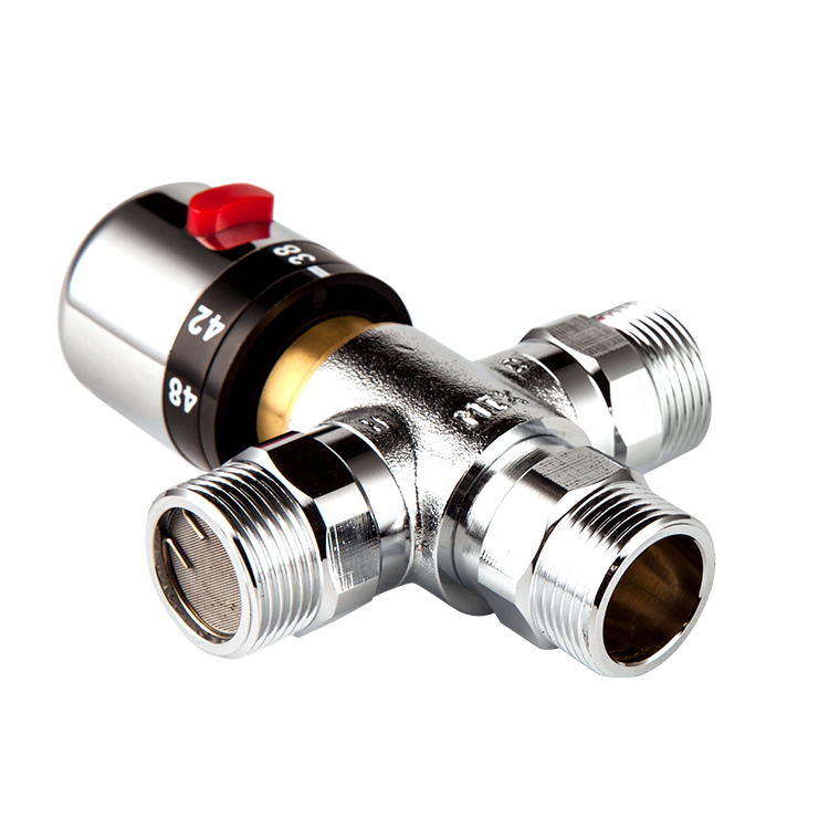 Thermostatic Mixing Valve Three Way Thermostatic Valve for Floor Heating System Temperature Control