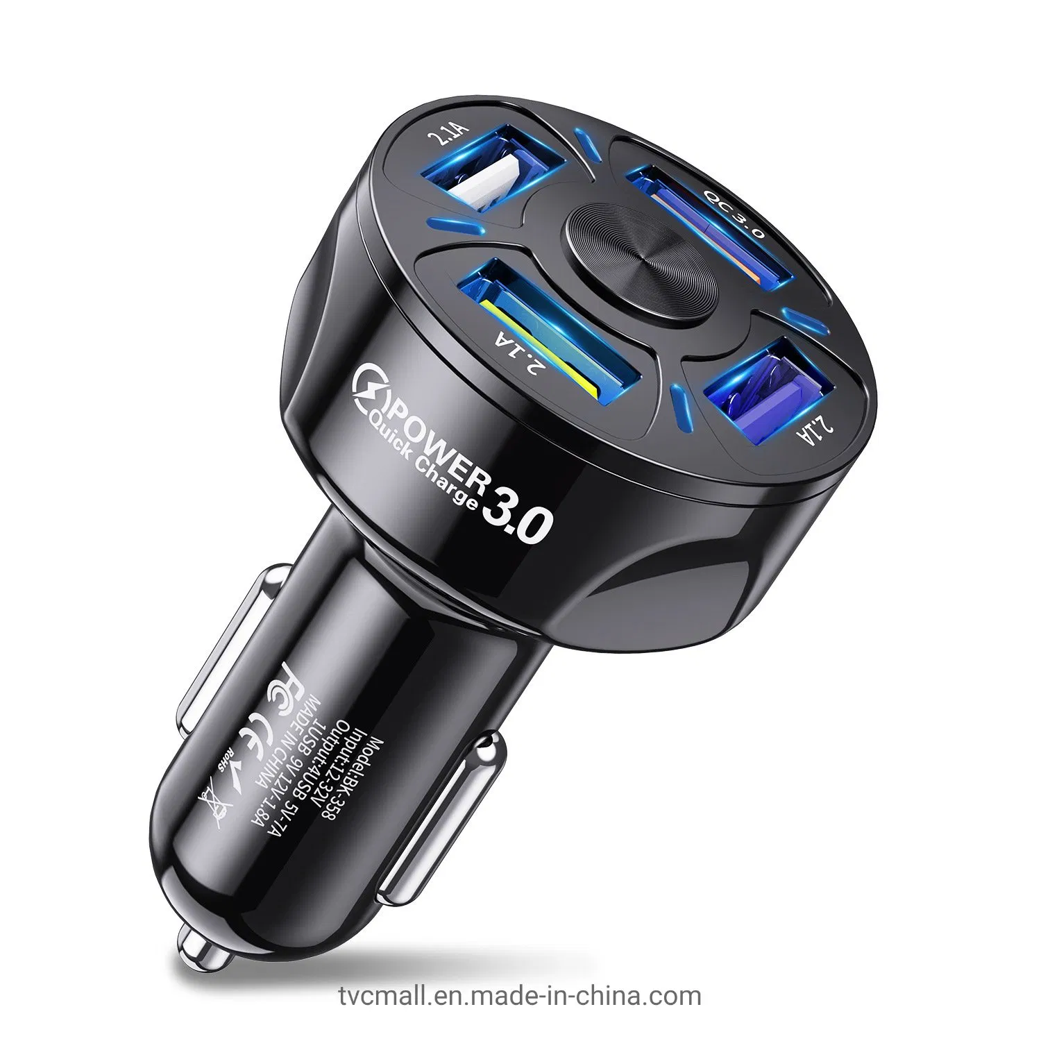 Автомобильное зарядное устройство Uslion с 4 USB портами QC 3.0