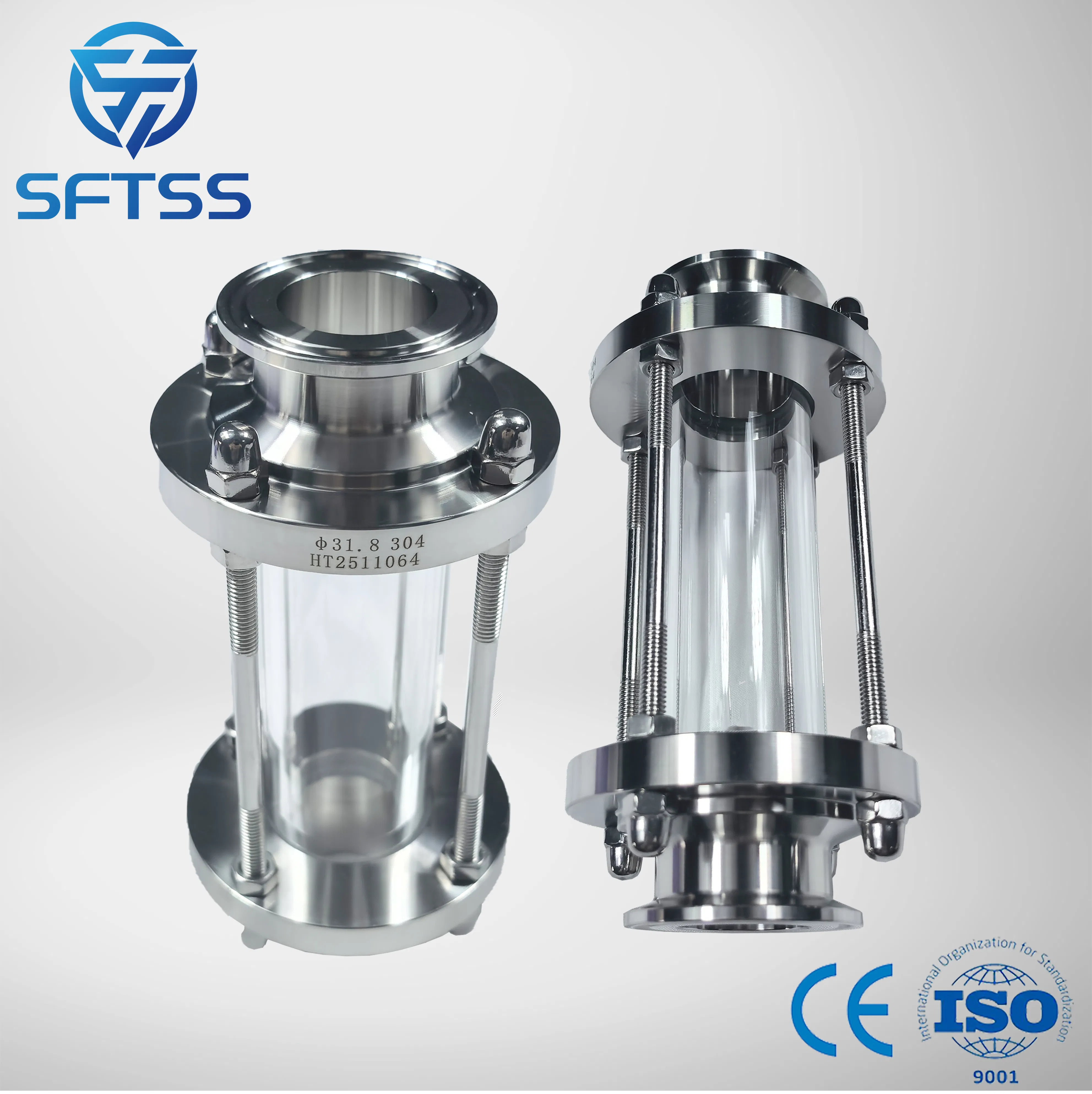 Premium Stainless Steel Straight Clamp Sight Glass for Hygiene