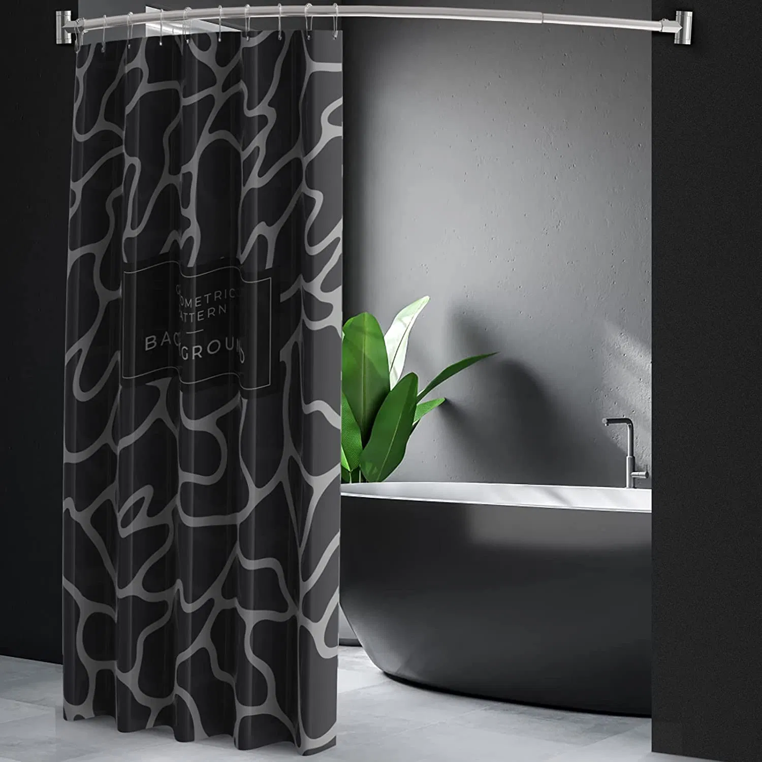 Adjustable Shower Curtain Rod Premium 304 Stainless Steel Anti-Slip No Rust