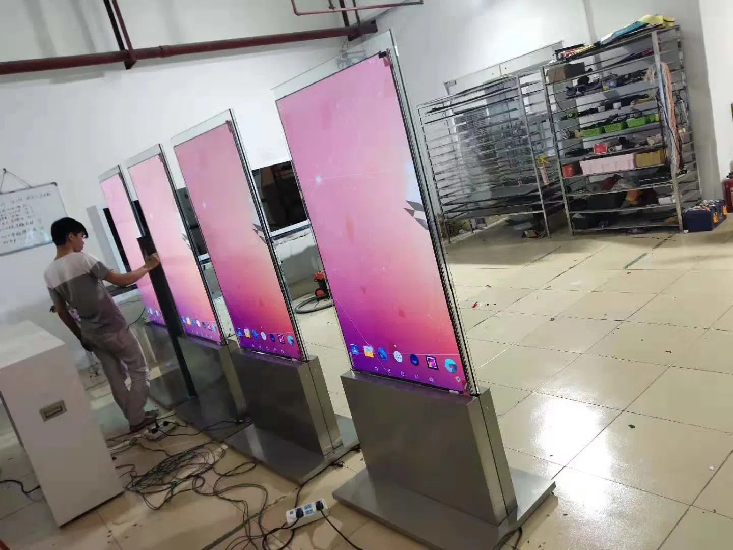 High Transparency Double Sided Customized OLED Video Android Advertising Screen Display