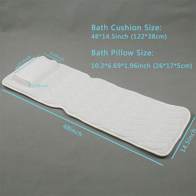 Bathtub 40X55X60cm Bathroom Everyday Presents 300PCS 3D Spacer Mesh Hotels Luxury Bath Pillow with Suction Cups Bath Tap Pillow